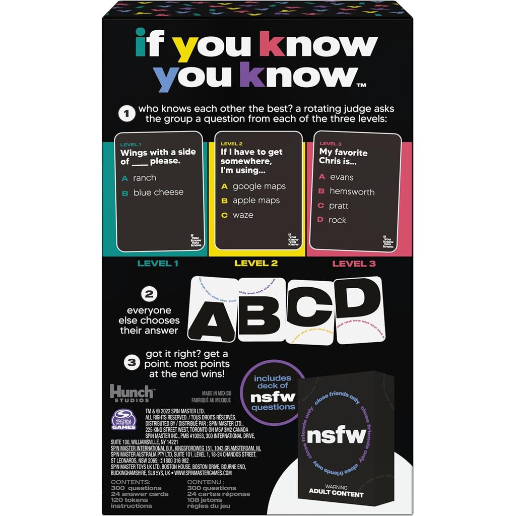 Spin Master Games, If You Know You Know IYKYK Card Game, Adult Party Game for Bachelorette Parties