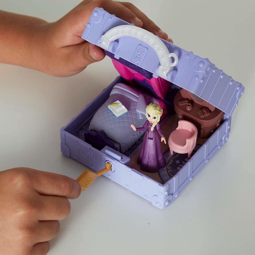 Disney Frozen Pop-Up Adventure Elsa's Room Playset with Handle, Includes Elsa Doll, Diary, Chair and Blanket