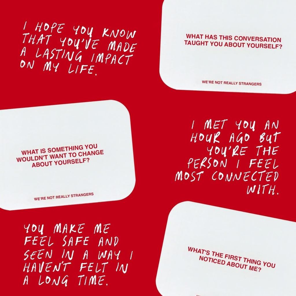 WE'RE NOT REALLY STRANGERS Card Game, Conversation Card Game for Adults