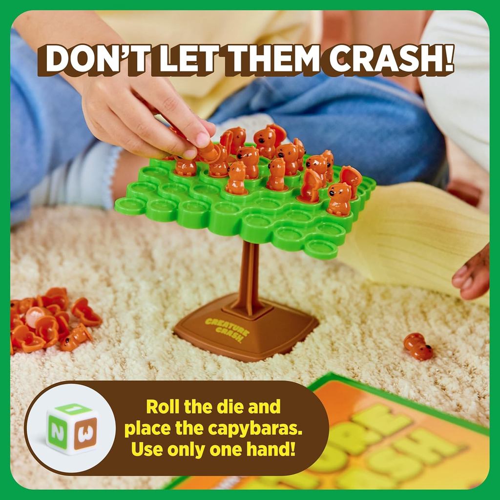 Creature Crash by Relatable, The Capybara Balancing Game, Great Kids Games and Family Game Night Essentials