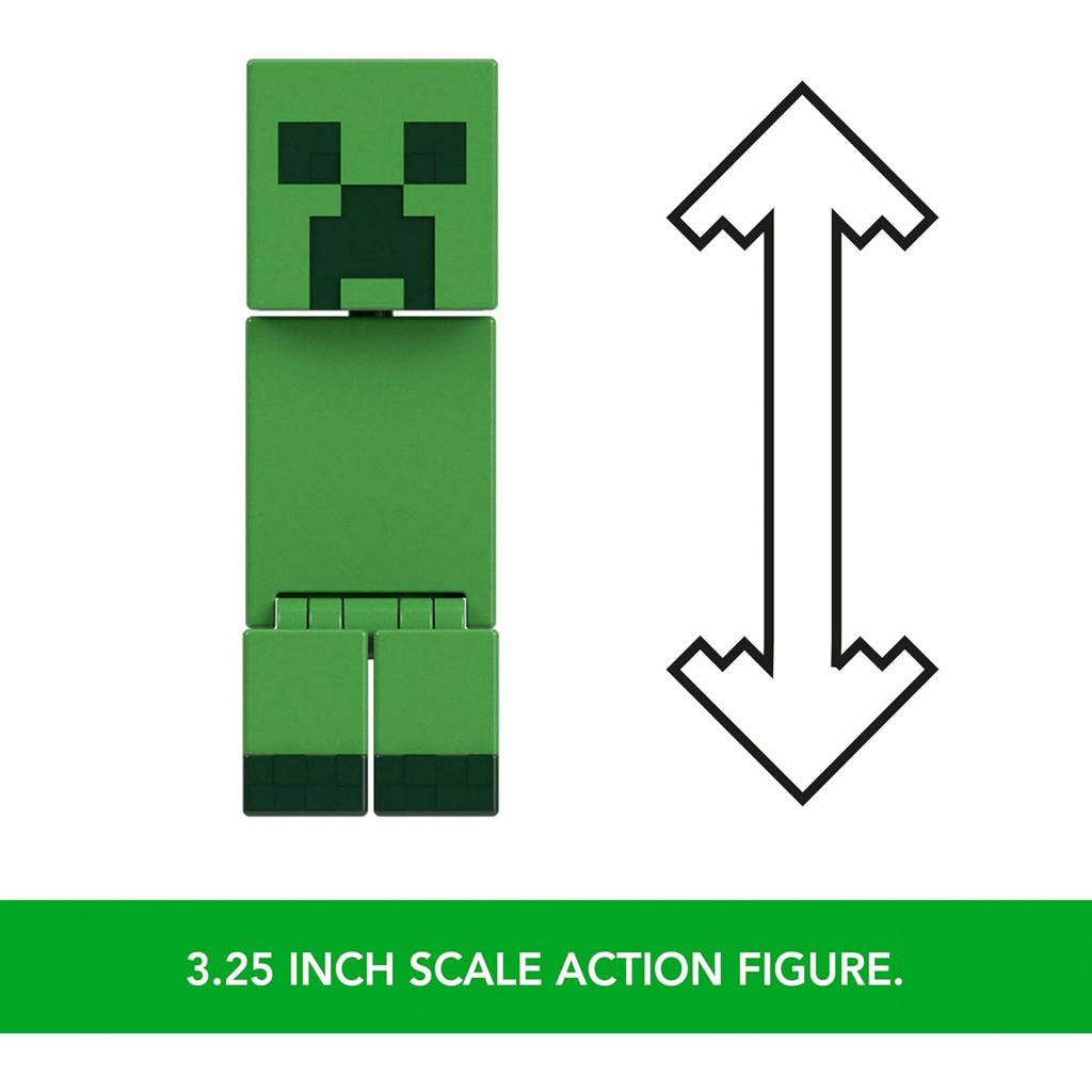 Mattel Minecraft Action Figure & Accessories 2-Pack with Creeper in 8.3 cm Scale Collectible Toy Set