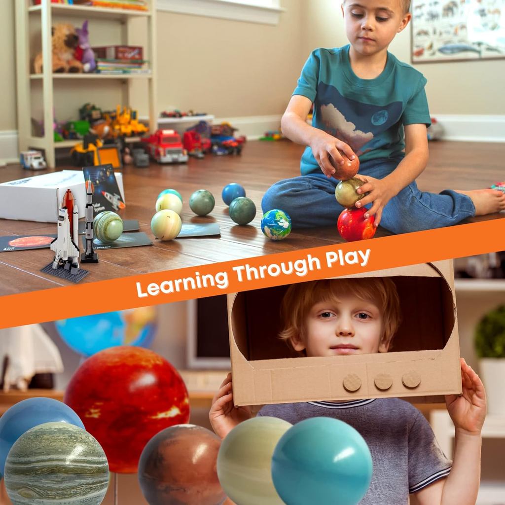 Planets for Kids Solar System Toys 3-5, Solar System for Kids, Space Toys for Kid 5-7, Science Toy Model