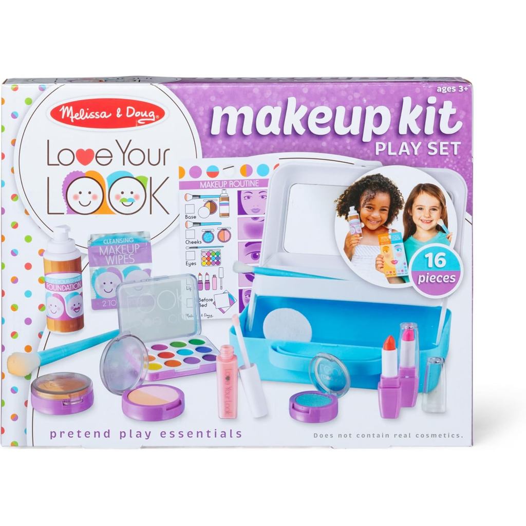Melissa & Doug Kids Pretend Play Makeup Kit - New Fashion & Beauty Playset for Girls