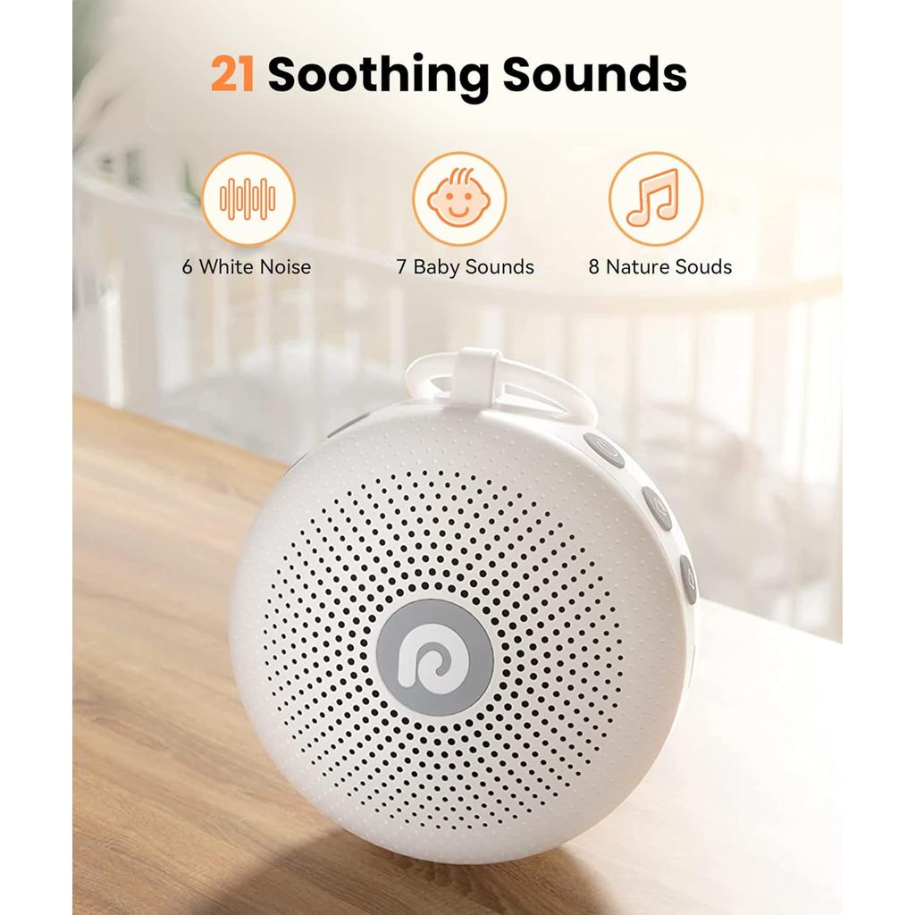 Dreamegg Portable Noise Machine for Baby Adult, Features Powerful Battery, 21 Soothing Sound, Noise Canceling