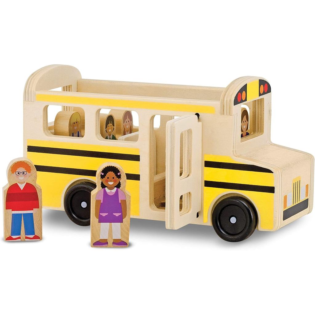 Melissa & Doug School Bus Wooden Play Set with 7 Play Figures