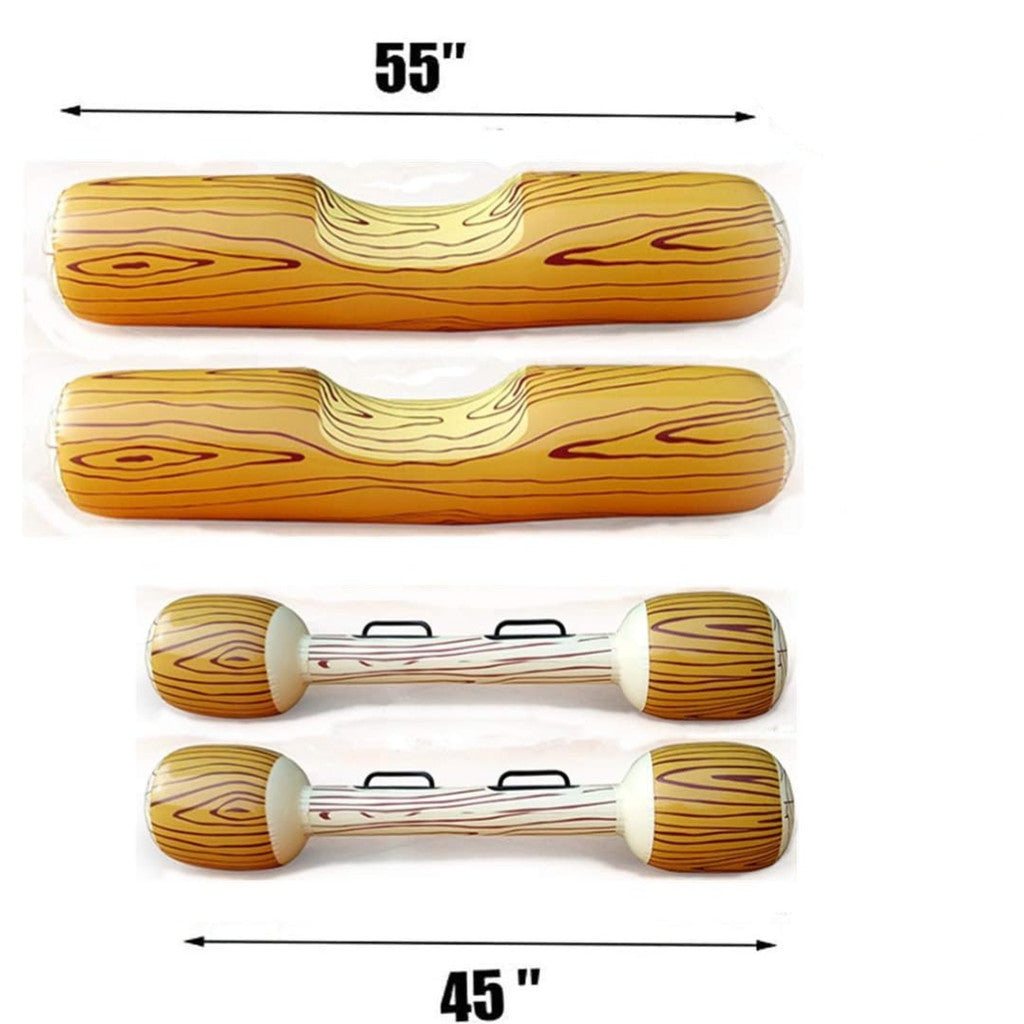 RITONS 4 Pcs Set Inflatable Floating Row Toys, Adult 12 Year Above Pool Party Water Sports Games Log Rafts to Float Toys