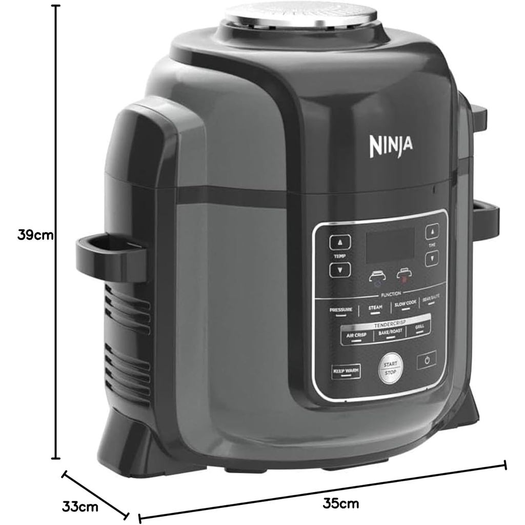 Ninja Foodi All in 1 Multi Cooker, 6L with 9 Cooking Functions, Pressure Cook, Air Fry, Slow Cook, Grill
