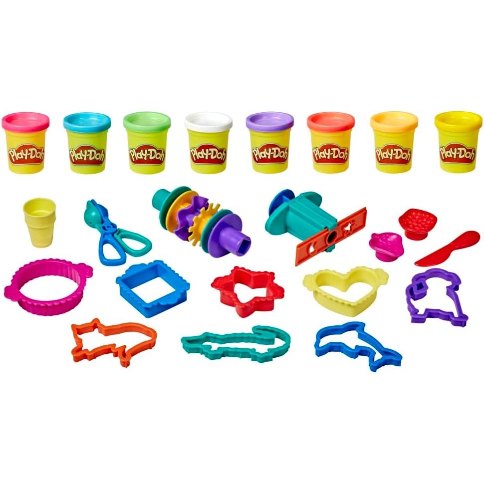 Play-Doh Large Tools and Storage Activity Set , 8 Non-Toxic Play-Doh Colours and 20-Plus Tools