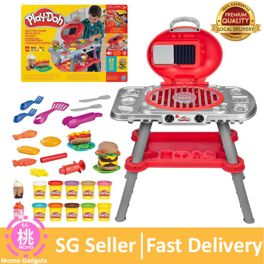 Play-Doh Sizzlin' Grill Playset with Lights & Sounds, 17 Accessories, BBQ Toys for Boys & Girls 3+