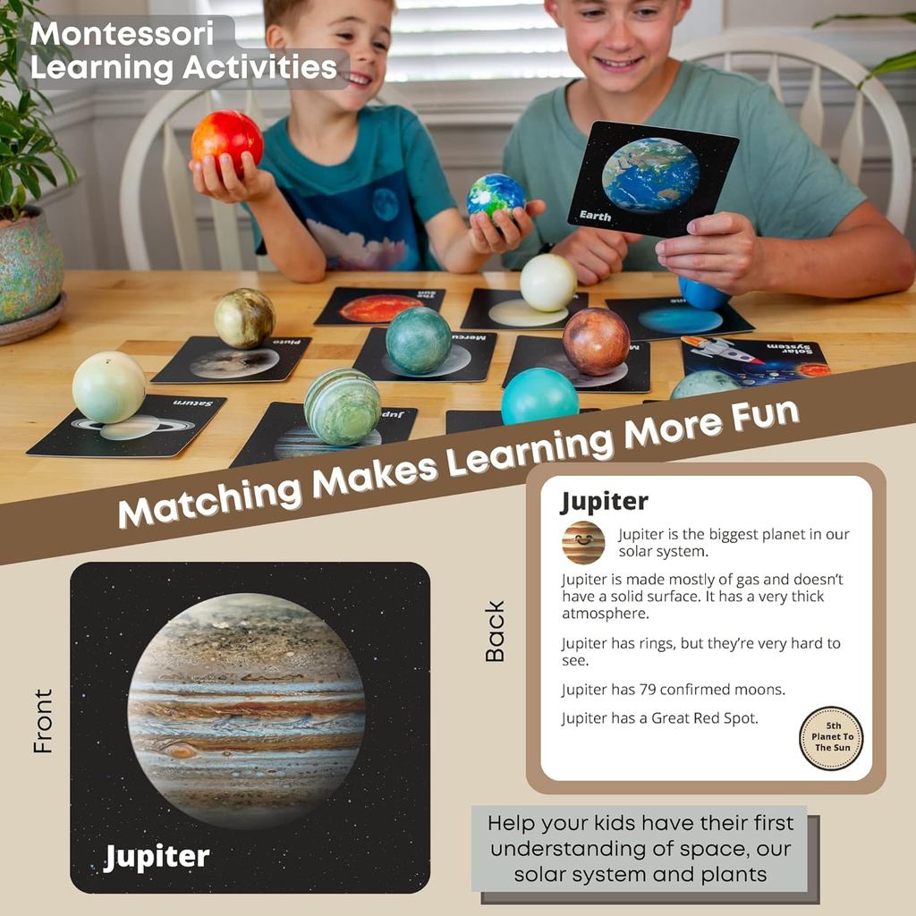 Planets for Kids Solar System Toys 3-5, Solar System for Kids, Space Toys for Kid 5-7, Science Toy Model