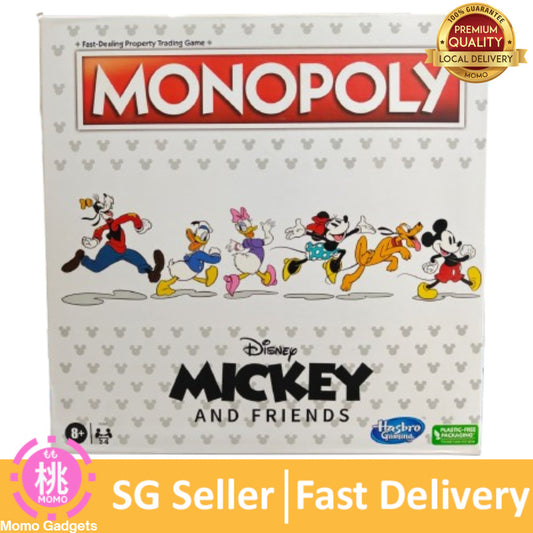 Monopoly: Disney Mickey and Friends Edition Board Game, Ages 8+, for Disney Fans, Mickey and Friends Monopoly Tokens