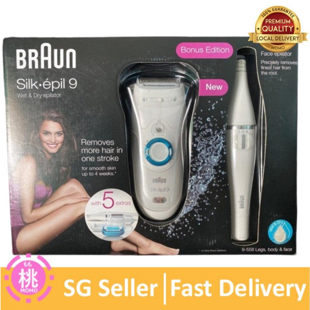 Braun Silk-Epil 9 9-558 Wet and Dry Cordless Epilator with 5 Extras Kit