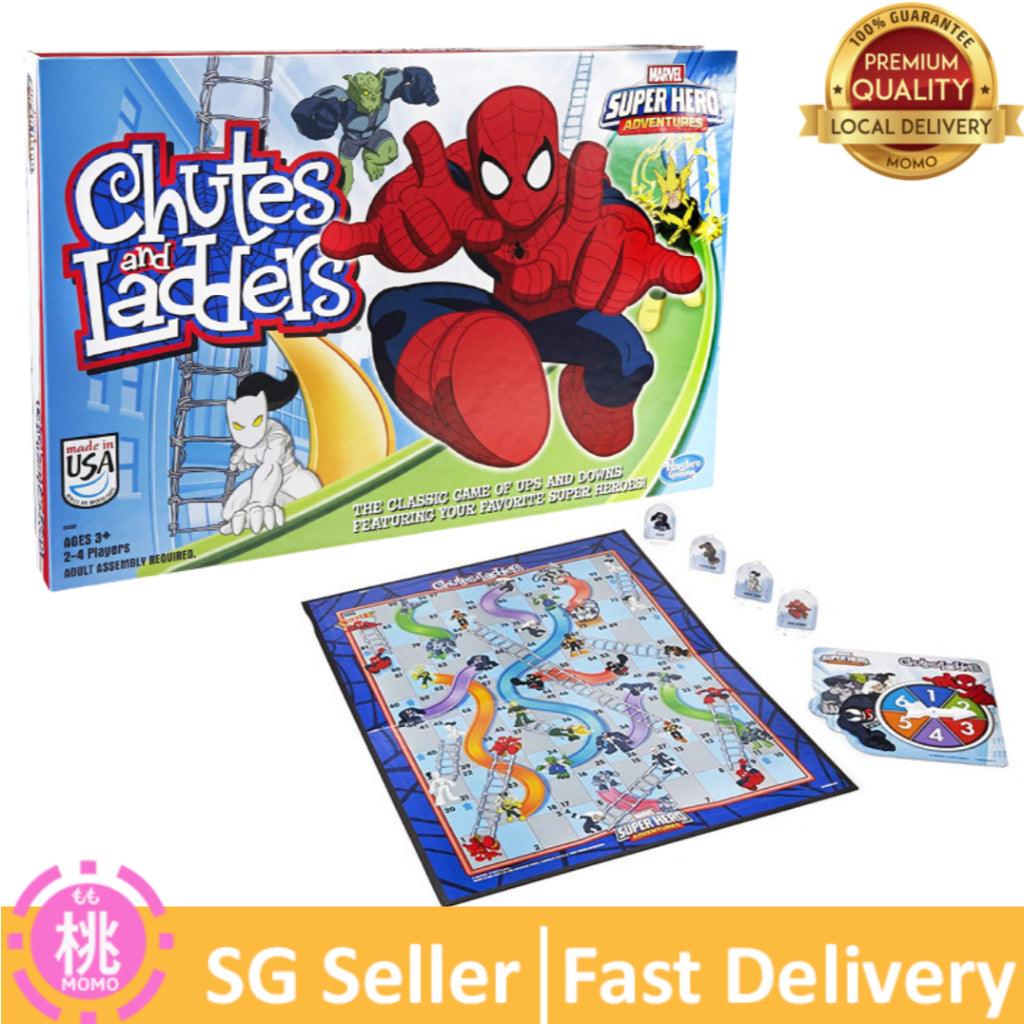 Hasbro Gaming Marvel SpiderMan/Cocomelon/Peppa Pig/Disney Princess Chutes and Ladders Game