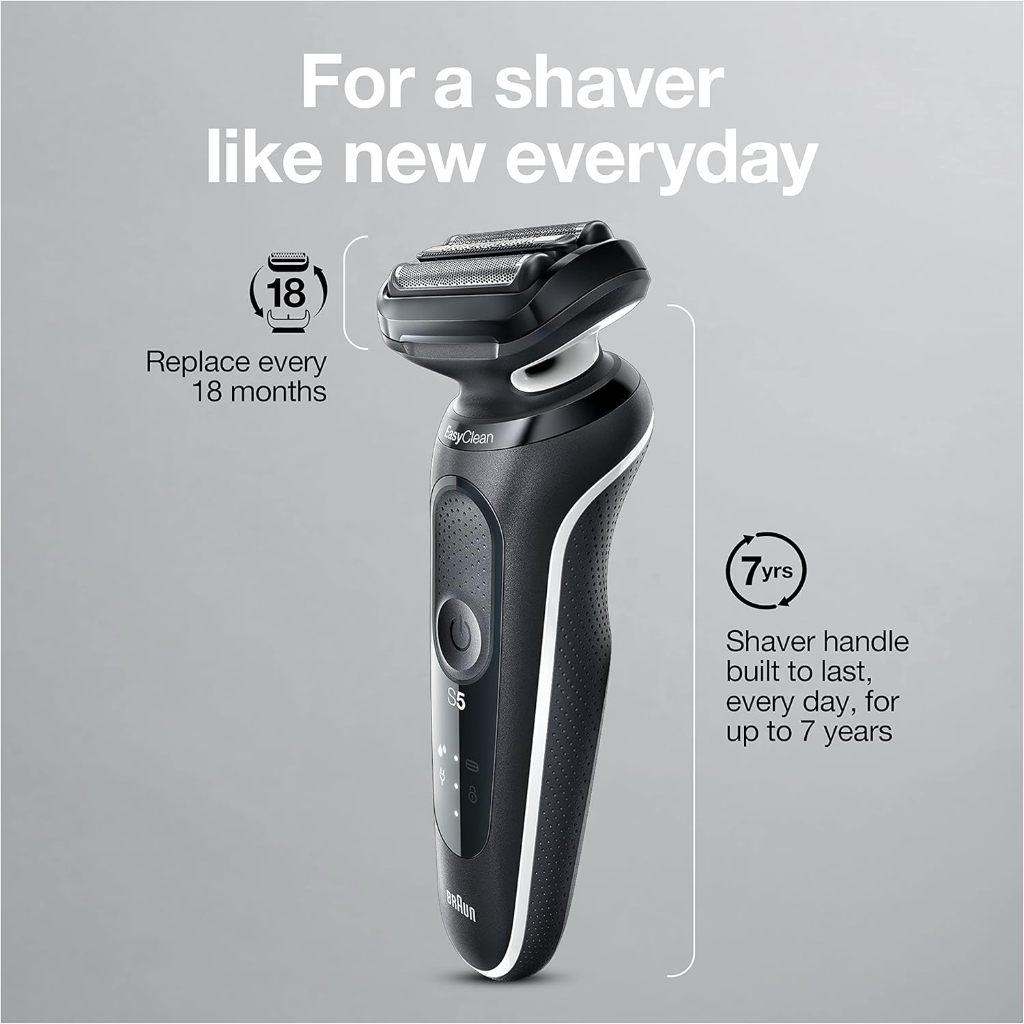 Braun Electric Razor for Men, Waterproof Foil Shaver, Series 5 5050cs, Wet&Dry Shave,with Beard Trimmer and Body Groomer