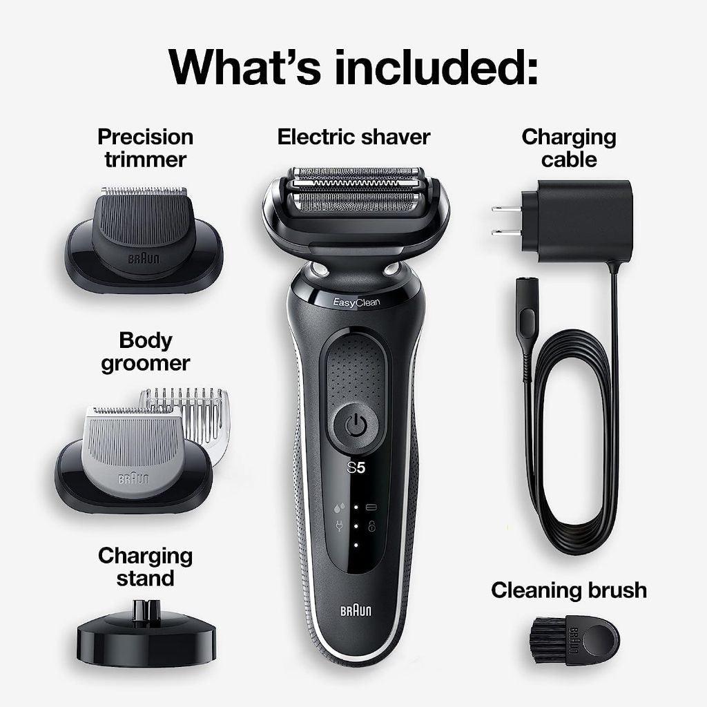 Braun Electric Razor for Men, Waterproof Foil Shaver, Series 5 5050cs, Wet&Dry Shave,with Beard Trimmer and Body Groomer