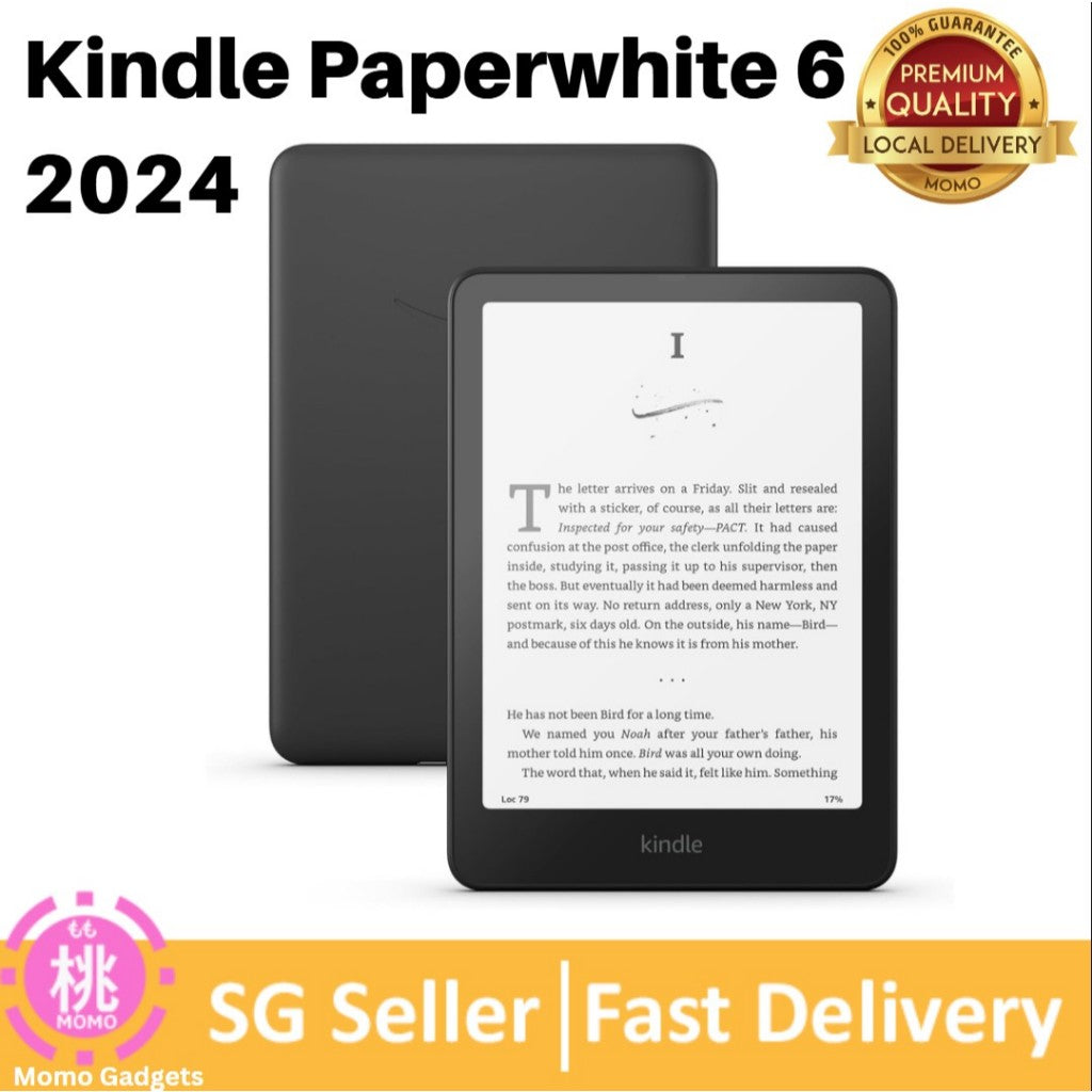 KINDLE Paperwhite 6 12th Gen 2024 (16 GB) – Our fastest Kindle ever, with new 7" glare-free display and weeks of battery