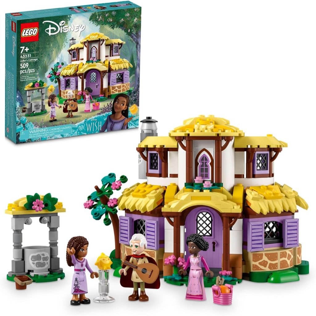 LEGO Disney Wish: Asha’s Cottage 43231 Building Toy Set, A Cottage for Role-Playing Life in The Hamlet -for Kids Ages 7