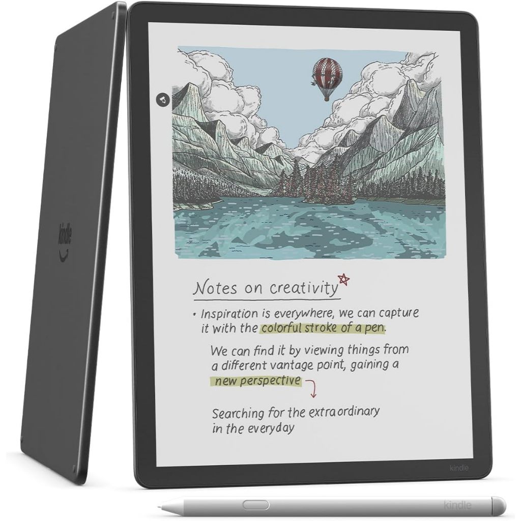 Amazon Kindle Scribe Colorsoft 64GB /32GB—11” paper-like color display—Write in notebooks, docs, and books.