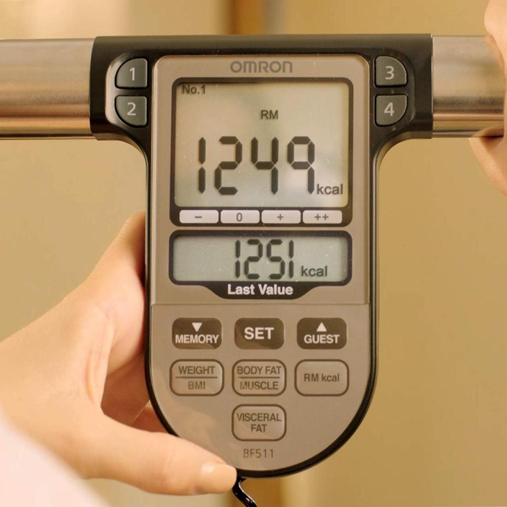 OMRON scale weight Full Body Composition Monitor with Scale - 8-Sensor technology using both hands and feet