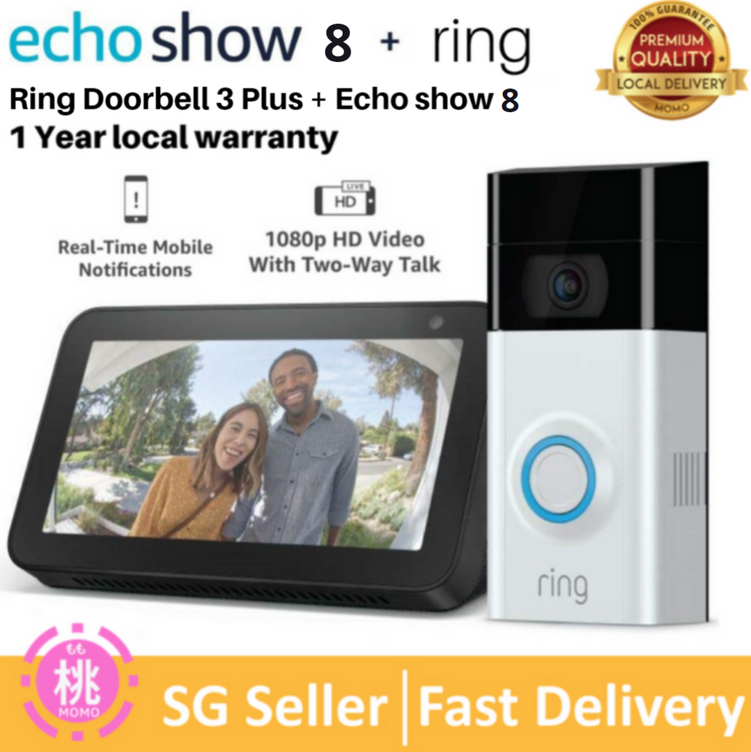 Ring Video Doorbell 3 Plus, Security Door Viewer ( Extra Battery Bundle Option Available )