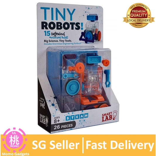 SmartLab Toys TINY Robots with 15 Ingenious Motorized Builds. Big Science. Tiny Tools - Momo Gadgets