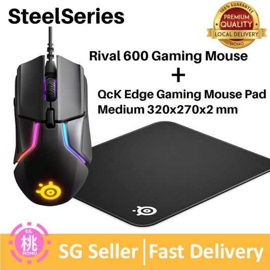 SteelSeries Rival 600 Gaming Mouse - 12,000 CPI TrueMove3+ Dual Optical Sensor - 0.5 Lift-off Distance - Weight System - Momo Gadgets