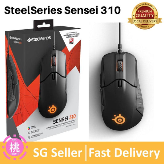 SteelSeries Sensei 310 Gaming Mouse - 12,000 CPI TrueMove3 Optical Sensor - Ambidextrous Design - Split-Trigger Buttons - Momo Gadgets