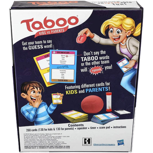 Taboo Kids vs. Parents Family Board Game - Momo Gadgets
