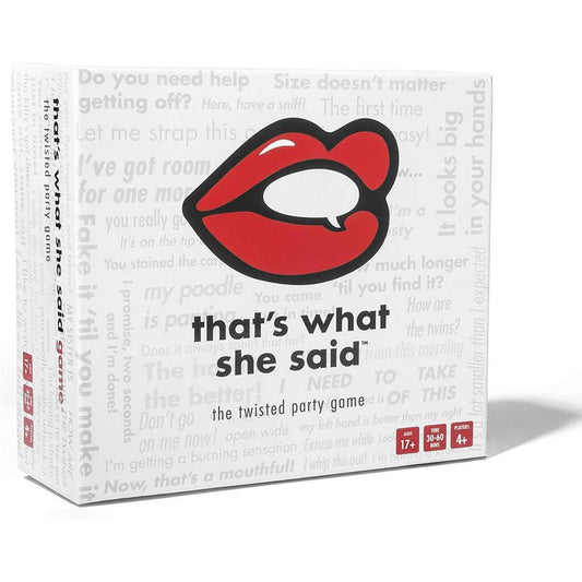 That's What She Said - The Twisted Party Game (Base Game or First Expansion) Card games - Momo Gadgets