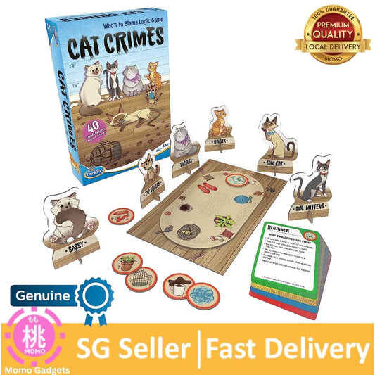 Think Fun ThinkFun Cat Crimes Brain Game and Brainteaser, 1 player, Age 8 and Up - Momo Gadgets