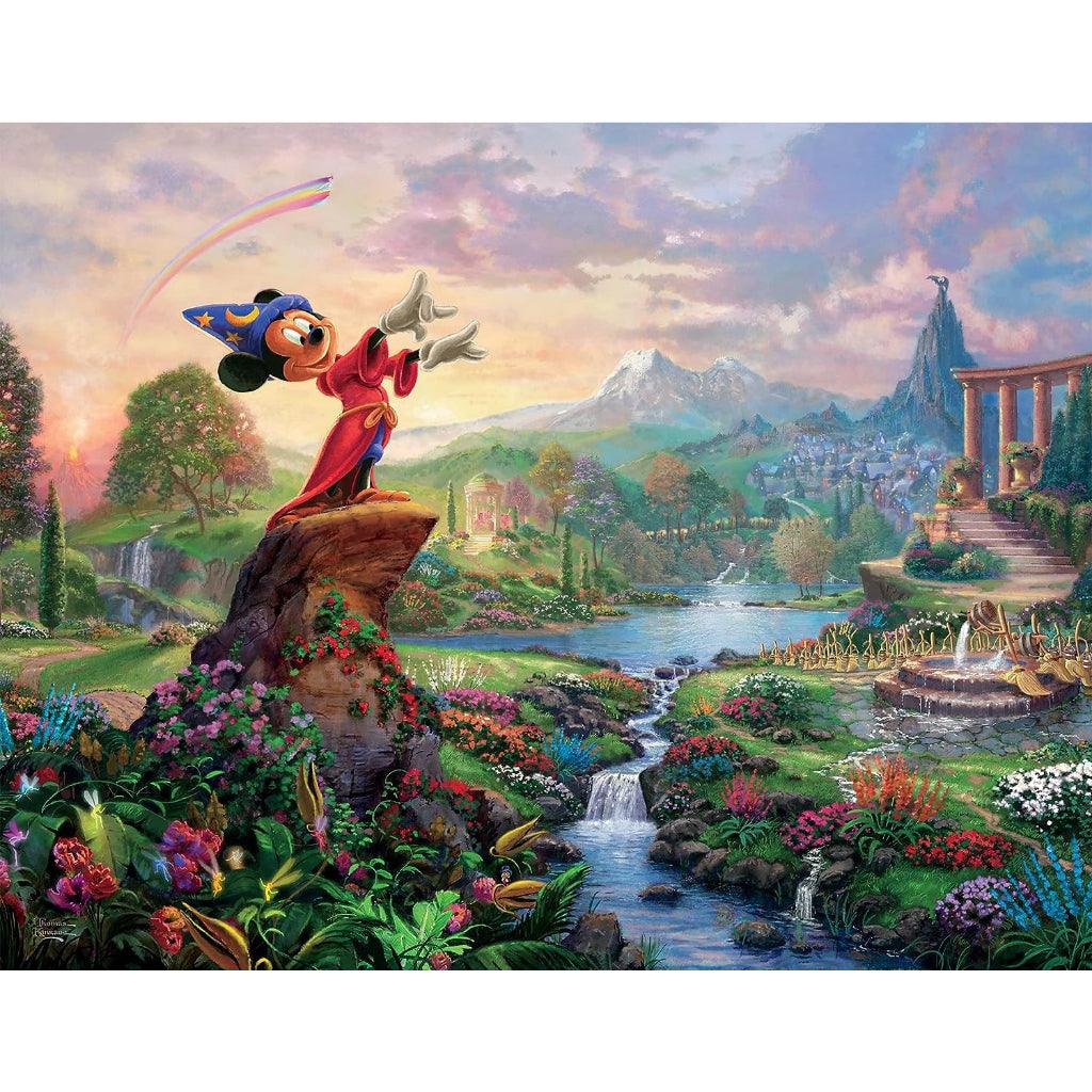 THOMAS KINKADE FANTASIA LADY & THE TRAMP WINNIE THE POOH TANGLED DISNEY DREAMS COLLECTION 4 IN 1 JIGSAW PUZZLE SET 500PC - Momo Gadgets