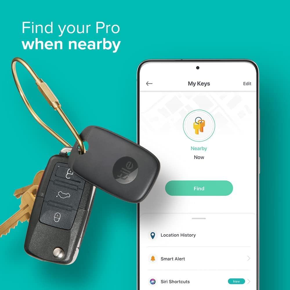 Tile Pro (2022) Powerful Bluetooth Tracker, Up to 400 ft Range. WaterResistant. Phone Finder. iOS and Android Compatible - Momo Gadgets