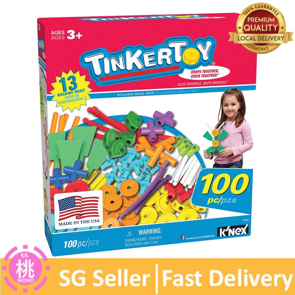 TINKERTOY 100/200 Piece Building Set ‒ Ages 3+ Preschool Education Toy - Momo Gadgets