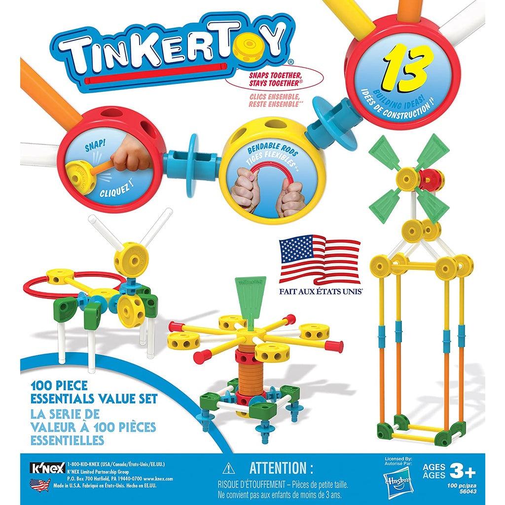 TINKERTOY 100/200 Piece Building Set ‒ Ages 3+ Preschool Education Toy - Momo Gadgets