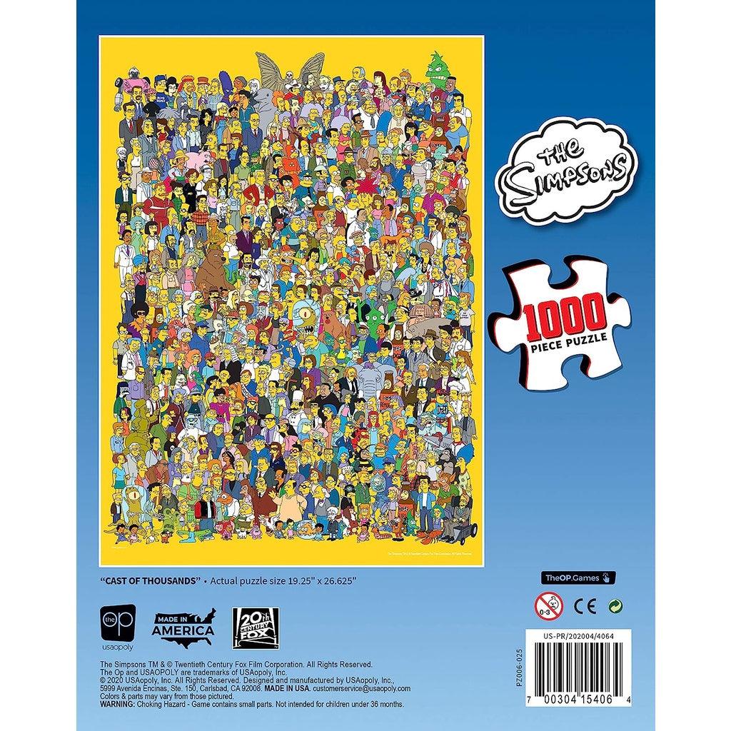 USAOPOLY The Simpsons Cast of Thousands 1000 Piece Jigsaw Puzzle | Officially Licensed Simpsons Merchandise - Momo Gadgets