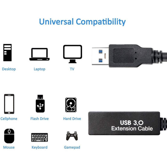 USB 3.0 Extension Cable 16.4 Feet(5 Meter) A-Male to C-Female for Oculus Quest - Momo Gadgets