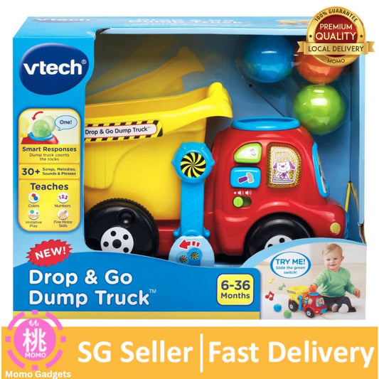 VTech Drop and Go Dump Truck, Yellow - Momo Gadgets