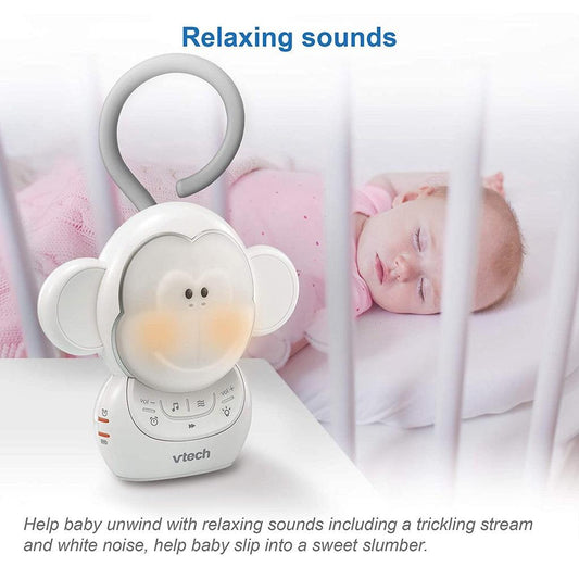 VTech Myla The Monkey Baby Sleep Soother with a White Noise Sound Machine Featuring 5 Soft Ambient Sounds - Momo Gadgets