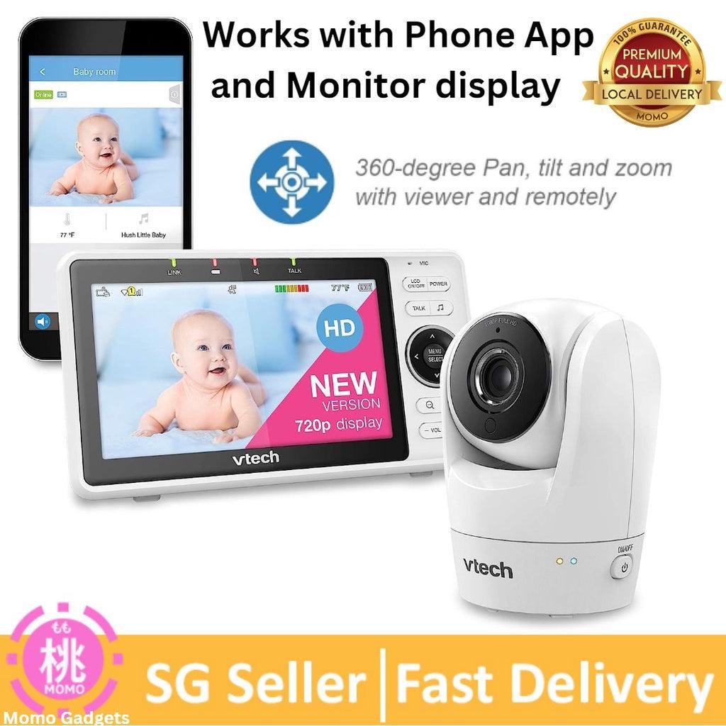 VTech Smart WiFi Baby Monitor HD NightVision, Fully Remote Pan Tilt Zoom, Free Smart Phone App, Works with iOS, Android - Momo Gadgets