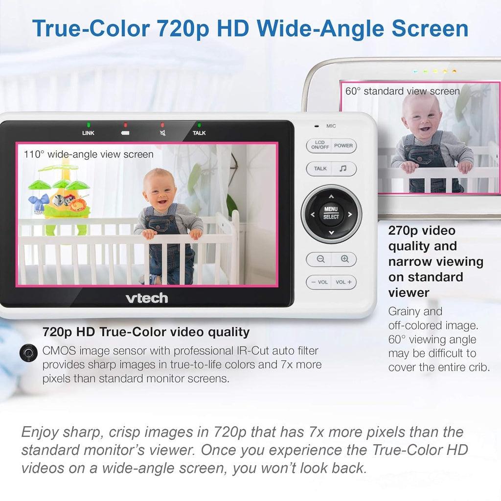 VTech Smart WiFi Baby Monitor HD NightVision, Fully Remote Pan Tilt Zoom, Free Smart Phone App, Works with iOS, Android - Momo Gadgets