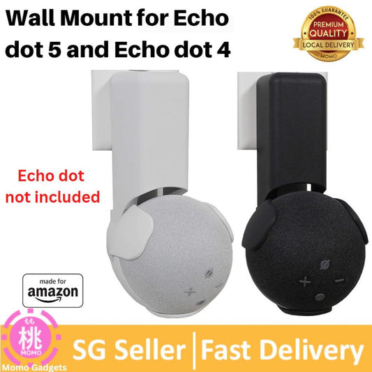 Wall Mount for Echo Dot 5th Gen and Echo Dot 4th Gen Compatible with Echo dot 4 and 5 - Momo Gadgets