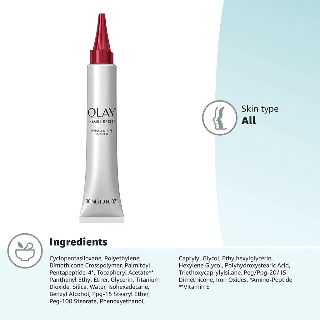 Wrinkle Cream by Olay Regenerist Instant Fix Wrinkle & Pore Vanisher, 1.0 Fl Oz (packaging may vary) - Momo Gadgets